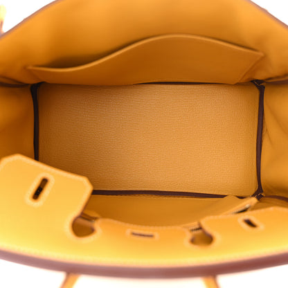 Hermes Togo Horseshoe Birkin 25 Jaune Ambre 5 of 11