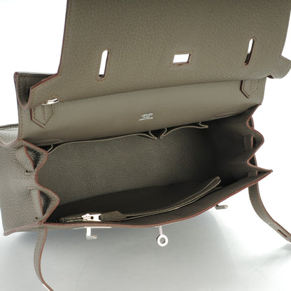 Hermes Taurillon Clemence Jypsiere 28 Etain 7 of 7