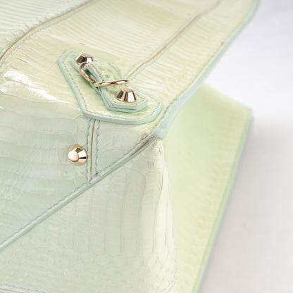 Balenciaga Python Papier A4 Tote Vert 8 of 9