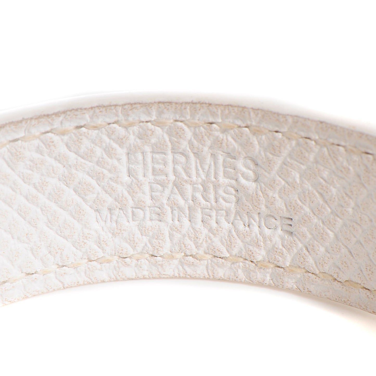 Epsom Calfskin Pavane Bracelet Medium White