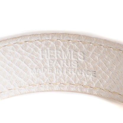 Hermes Epsom Calfskin Pavane Bracelet Medium White 5 of 6
