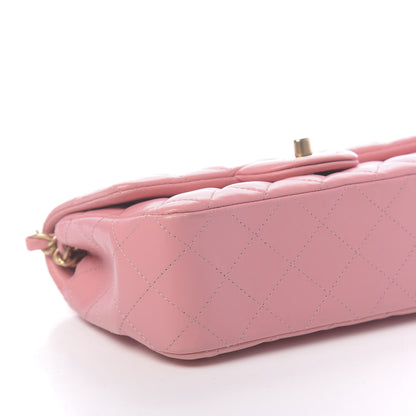 Chanel Lambskin Quilted Mini Rectangular Flap Pink 8 of 11
