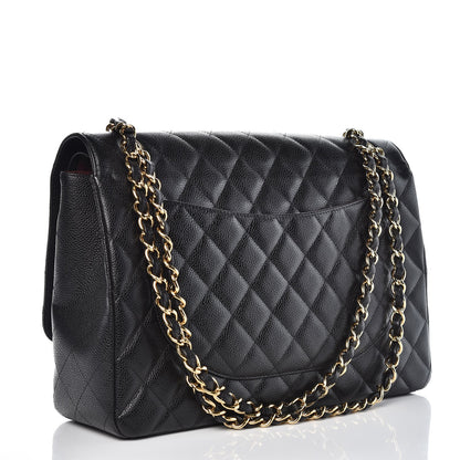 Chanel Caviar Quilted Maxi Double Flap Black 3 of 9