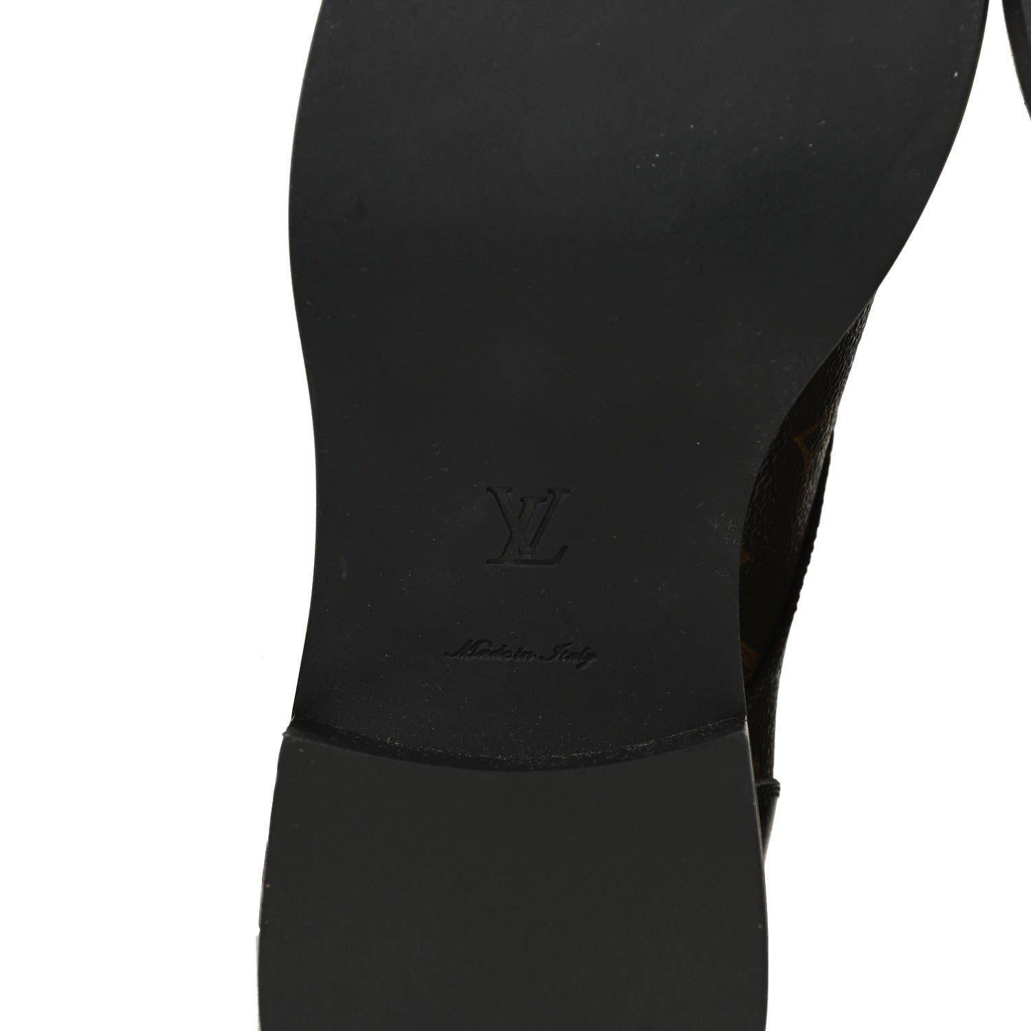 Louis Vuitton Calfskin Monogram Wonderland Flat Ranger Boots 37 Black 8 of 11