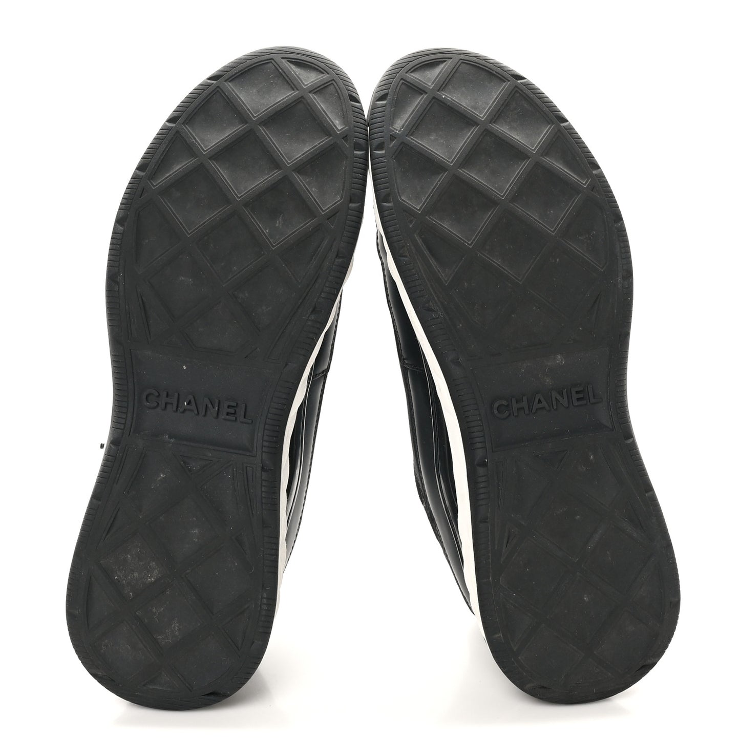 Velvet Calfskin Mixed Fibers CC Sneakers 40.5 Black