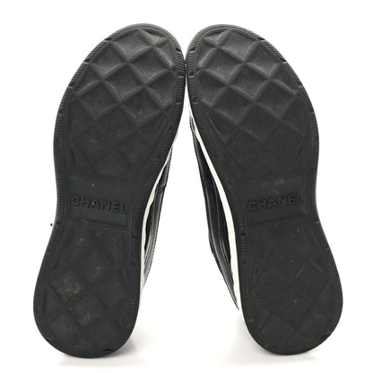 Chanel Velvet Calfskin Mixed Fibers CC Sneakers 40.5 Black 7 of 10