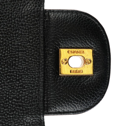 Chanel Caviar Quilted Jumbo Single Flap Black 5 of 9