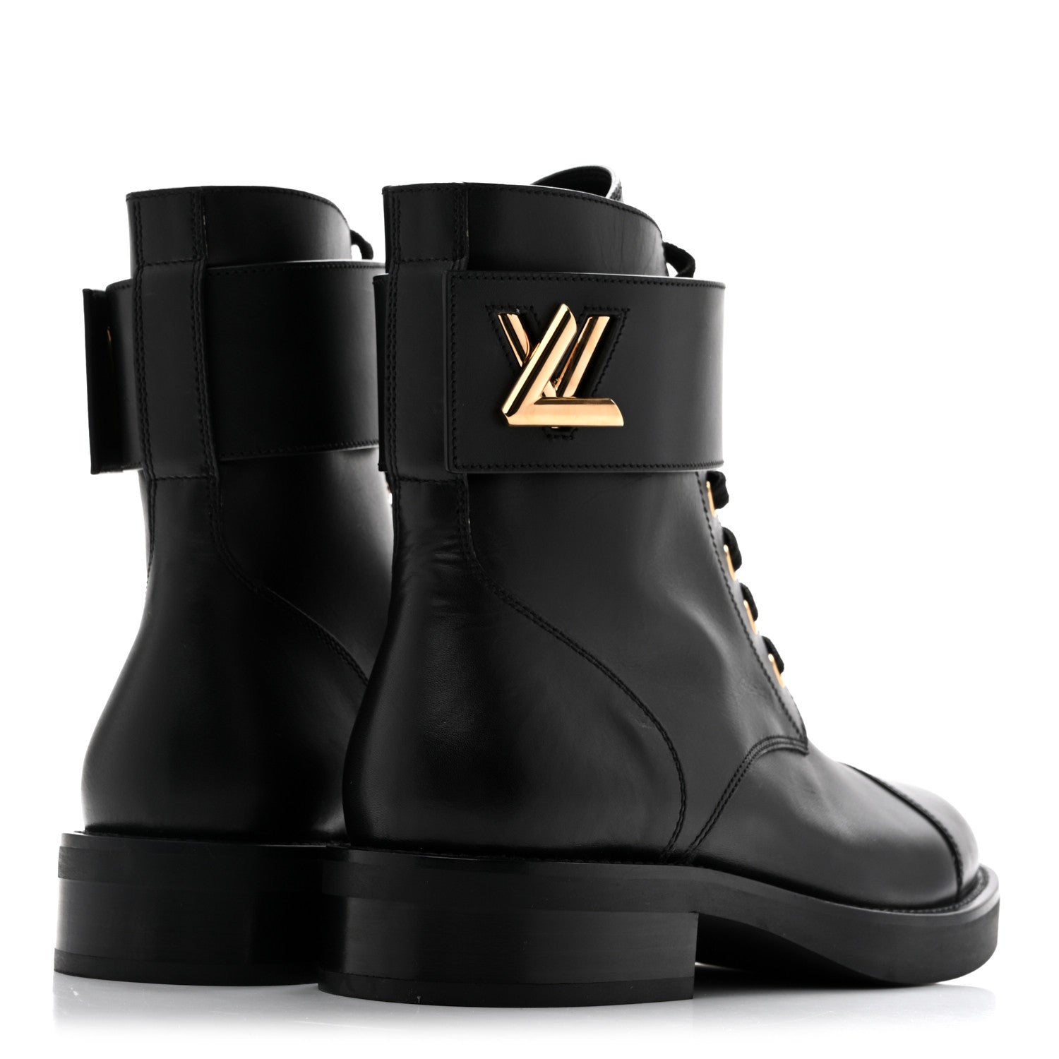 Louis Vuitton Calfskin Wonderland Ranger Boots 36 Black 5 of 10