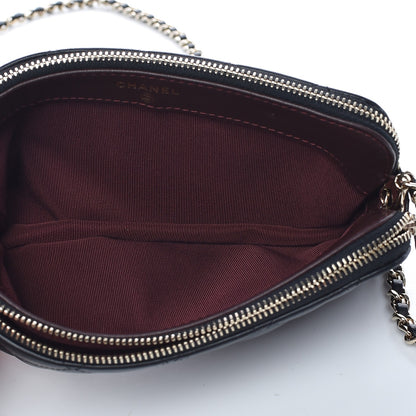 Chanel Lambskin Quilted Small Clutch With Chain Black 5 of 9