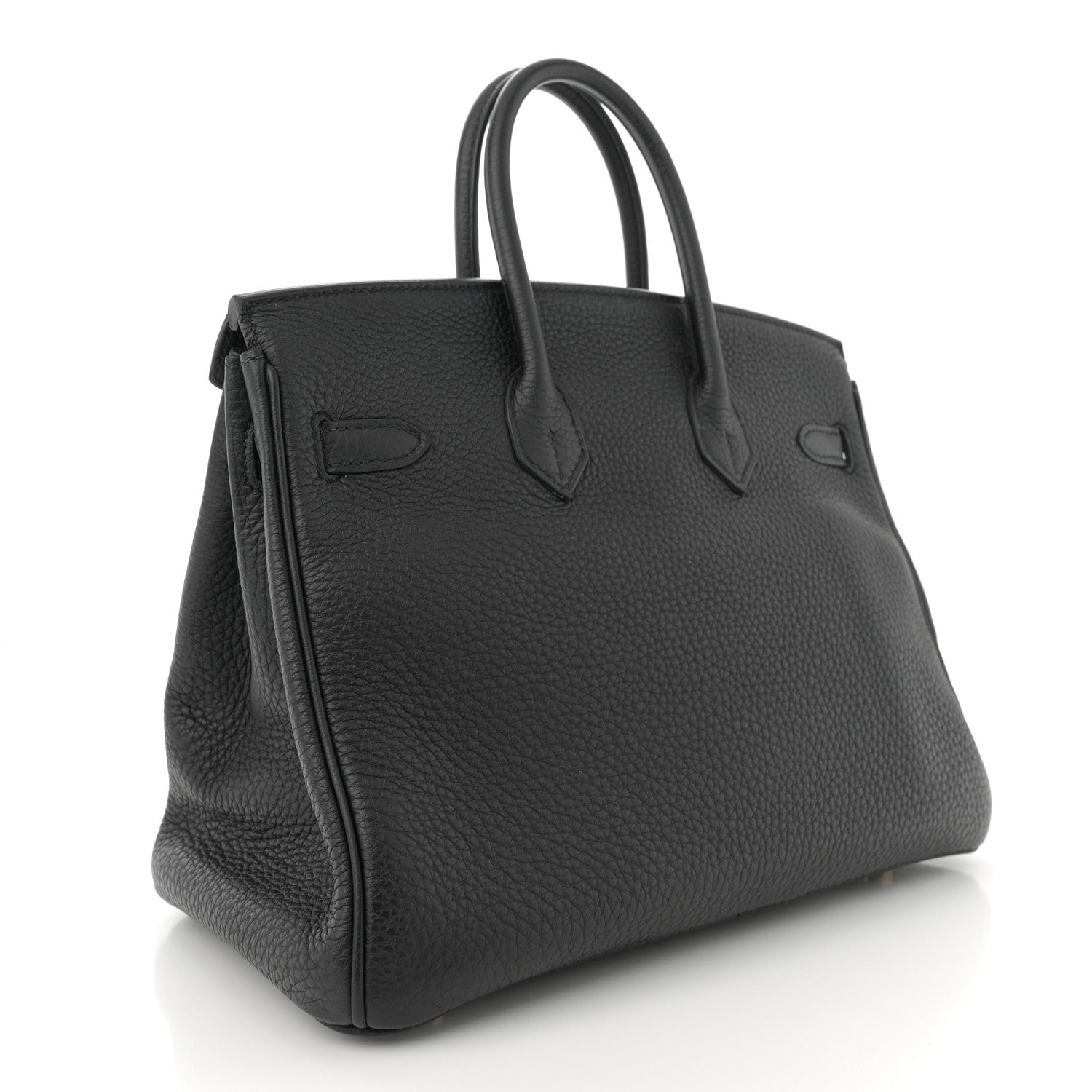Hermes Taurillon Clemence Birkin 25 Etain Black 3 of 13