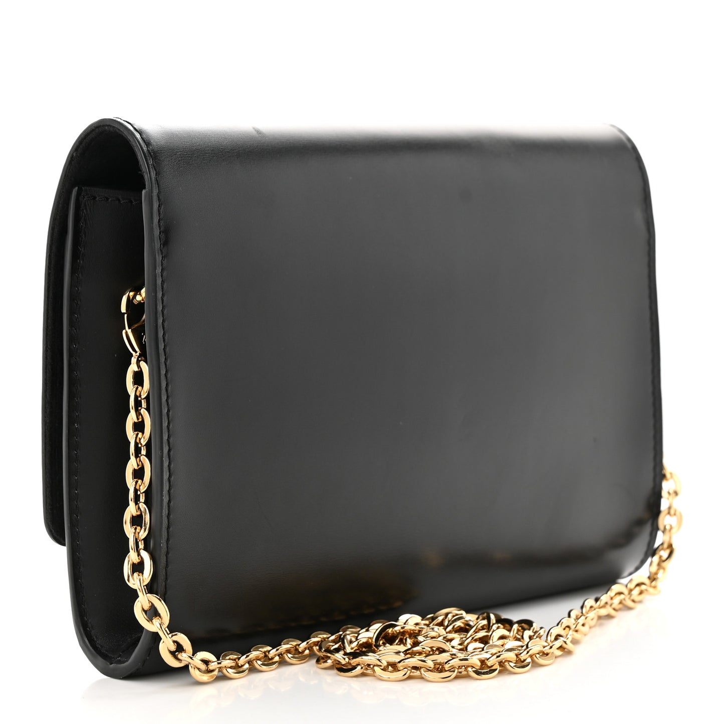 Calfskin Chain Louise GM NM Black