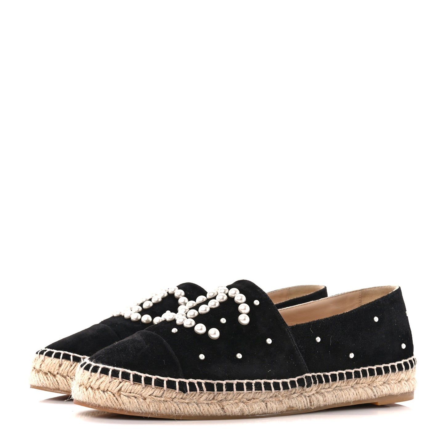 Suede Pearl CC Espadrilles 40 Black