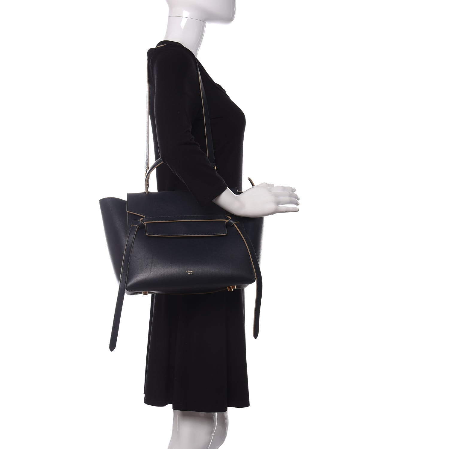 Celine Palmelato Calfskin Mini Belt Bag Navy 2 of 12