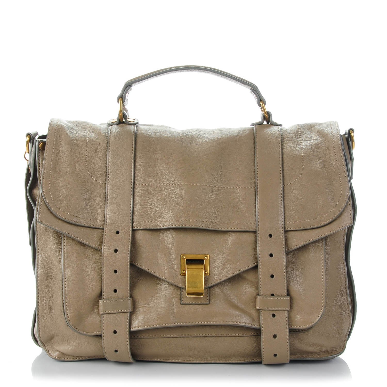 Proenza Schouler Lambskin Large PS1 Satchel Smoke 1 of 8