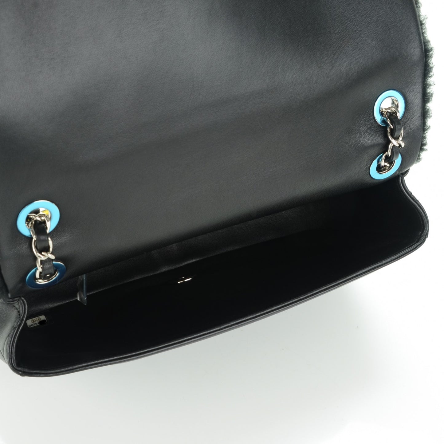 Shearling Lambskin Medium 100% Flap Black
