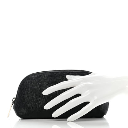 Chanel Caviar Timeless CC Cosmetic Pouch Bag Black 2 of 17