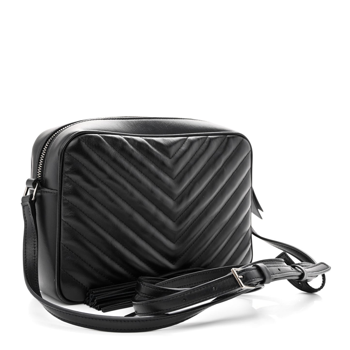 Calfskin Matelasse Monogram Lou Camera Bag Black
