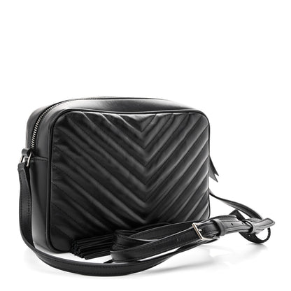 Saint Laurent Calfskin Matelasse Monogram Lou Camera Bag Black 3 of 13