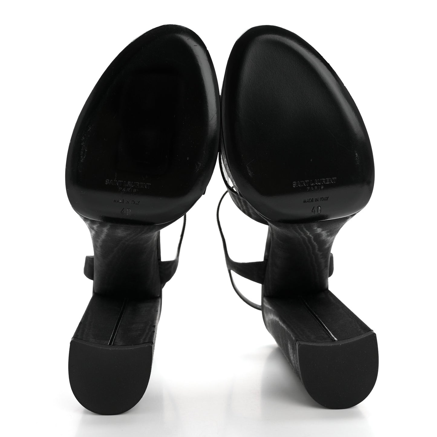 Grosgrain Bianca 85 Platform Sandals 40 Black