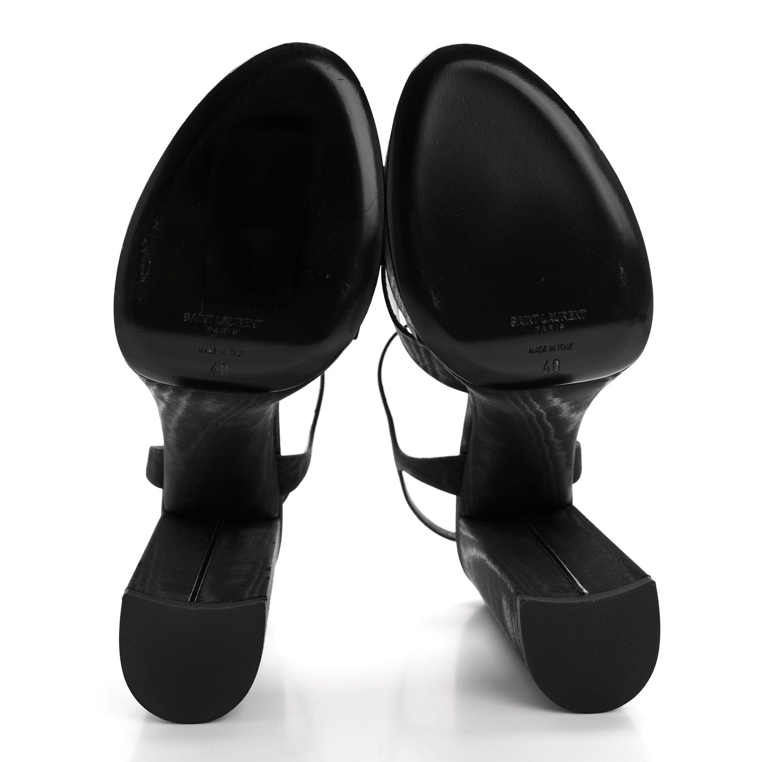 Saint Laurent Grosgrain Bianca 85 Platform Sandals 40 Black 5 of 9