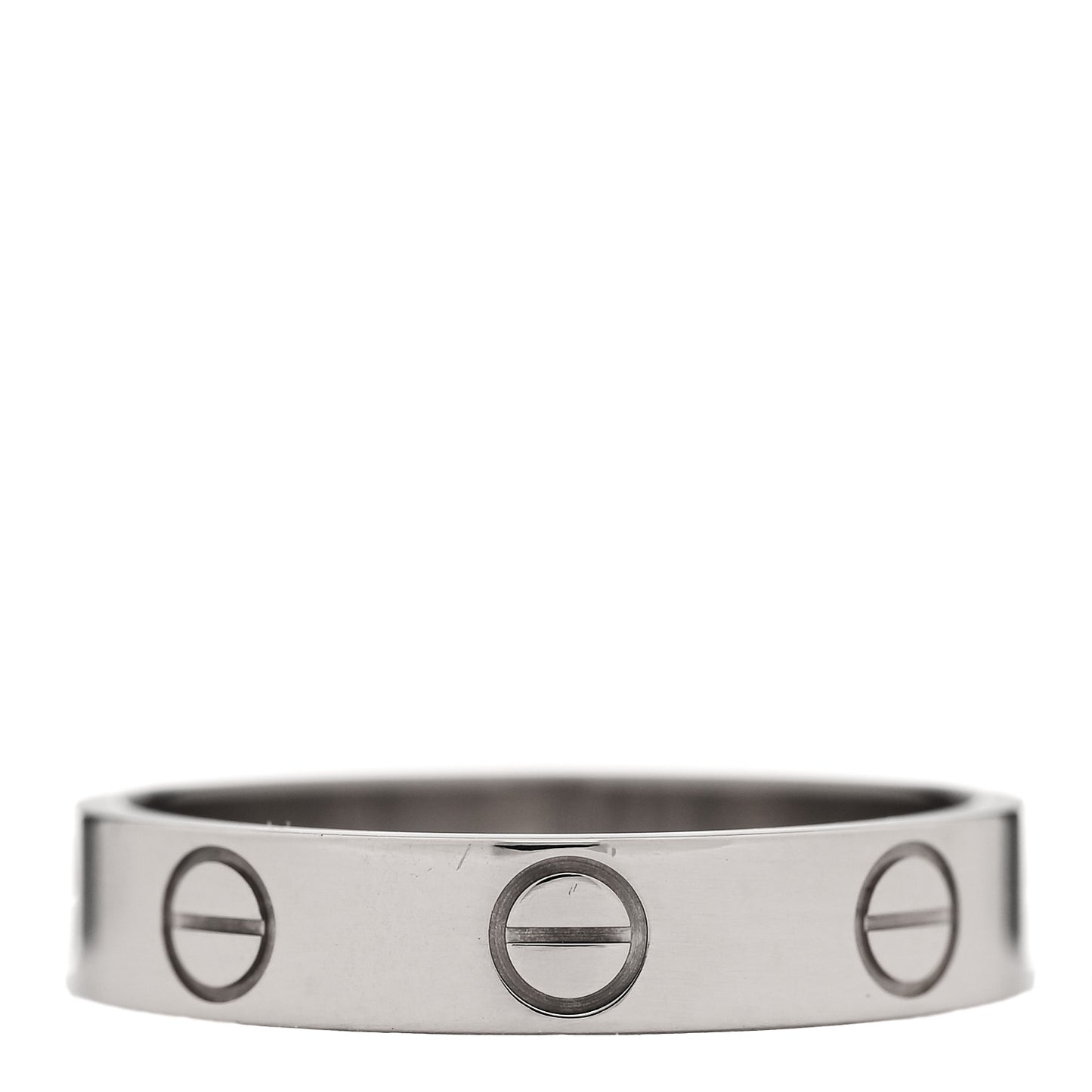 18K White Gold 3.5mm LOVE Wedding Band Ring 50 5.25