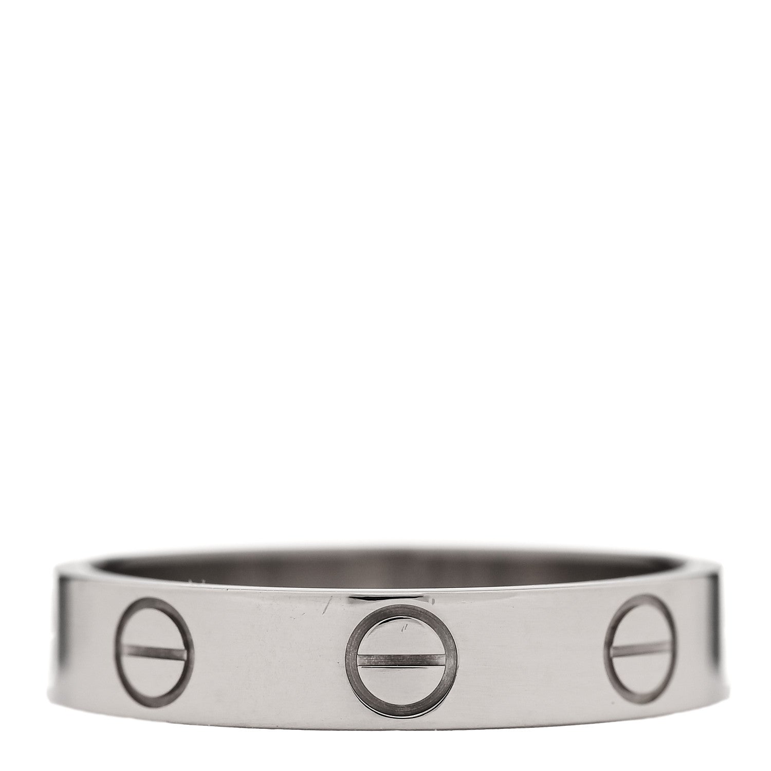 Cartier 18K White Gold 3.5mm LOVE Wedding Band Ring 50 5.25 3 of 4