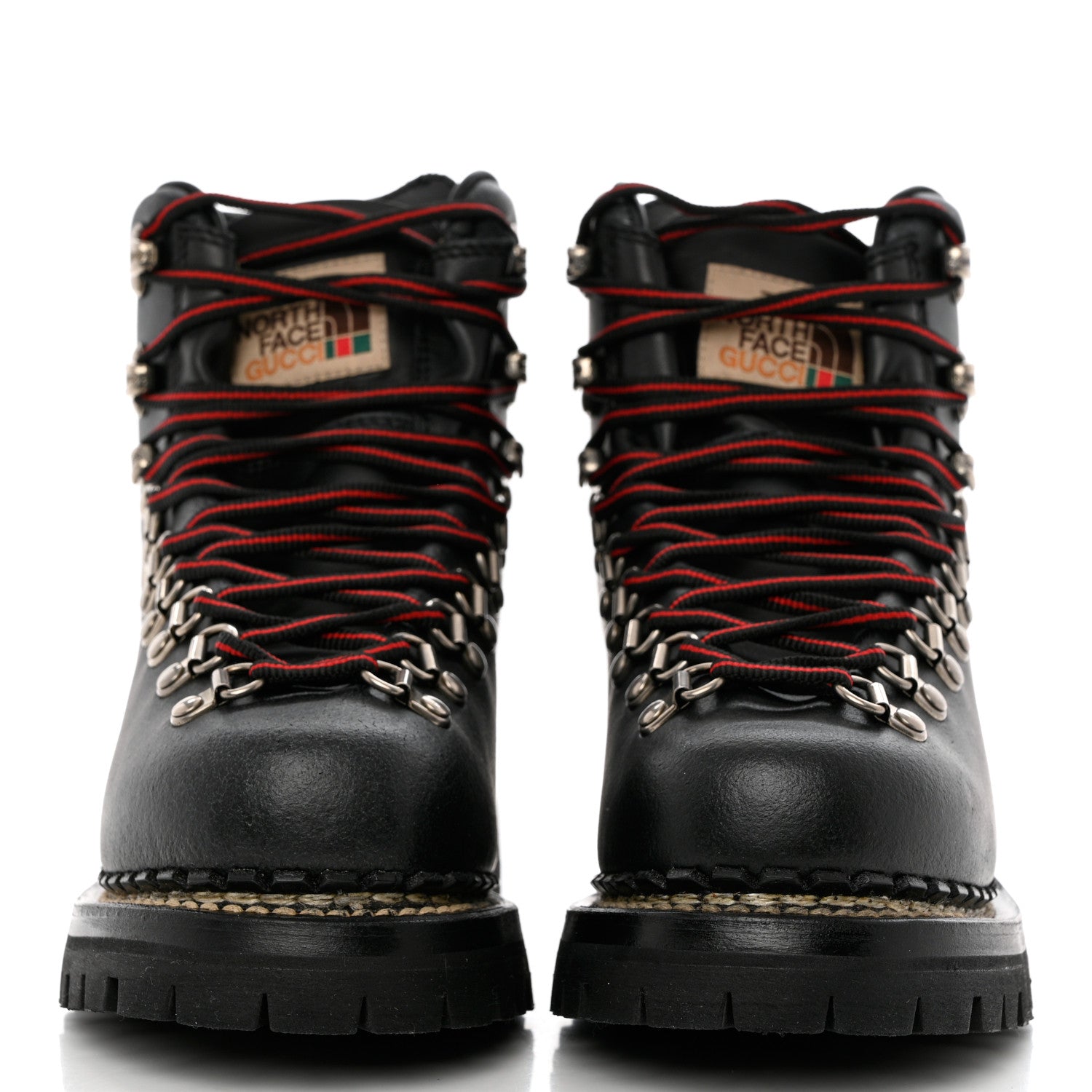 Gucci X THE NORTH FACE Calfskin Womens Hiking Ankle Boots 36 Black 2 of 9