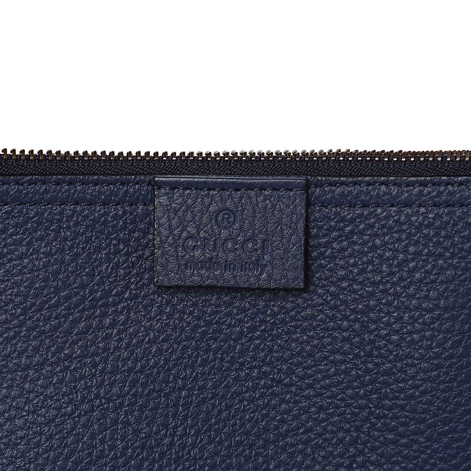 Gucci Soft Grained Calfskin Small Jackie Bucket Bag Classic Blue Marine 8 of 13