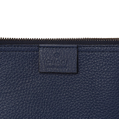 Gucci Soft Grained Calfskin Small Jackie Bucket Bag Classic Blue Marine 8 of 13