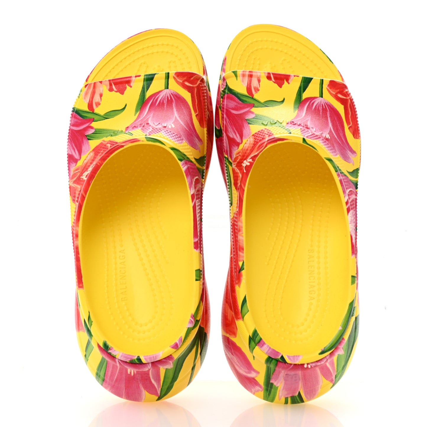 X CROCS Rubber Tulip Print  Womens Pool Slides 38 Multicolor