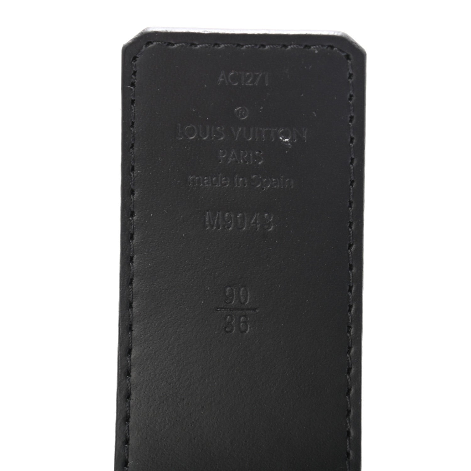 Louis Vuitton Monogram Eclipse Taigarama 40mm LV Initiales Reversible Belt 90 36 Black 3 of 4
