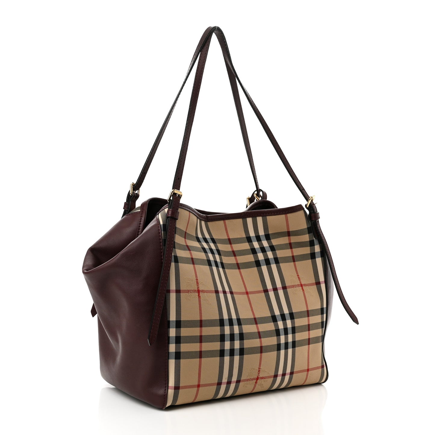 House Check Small Canterbury Tote Burgundy