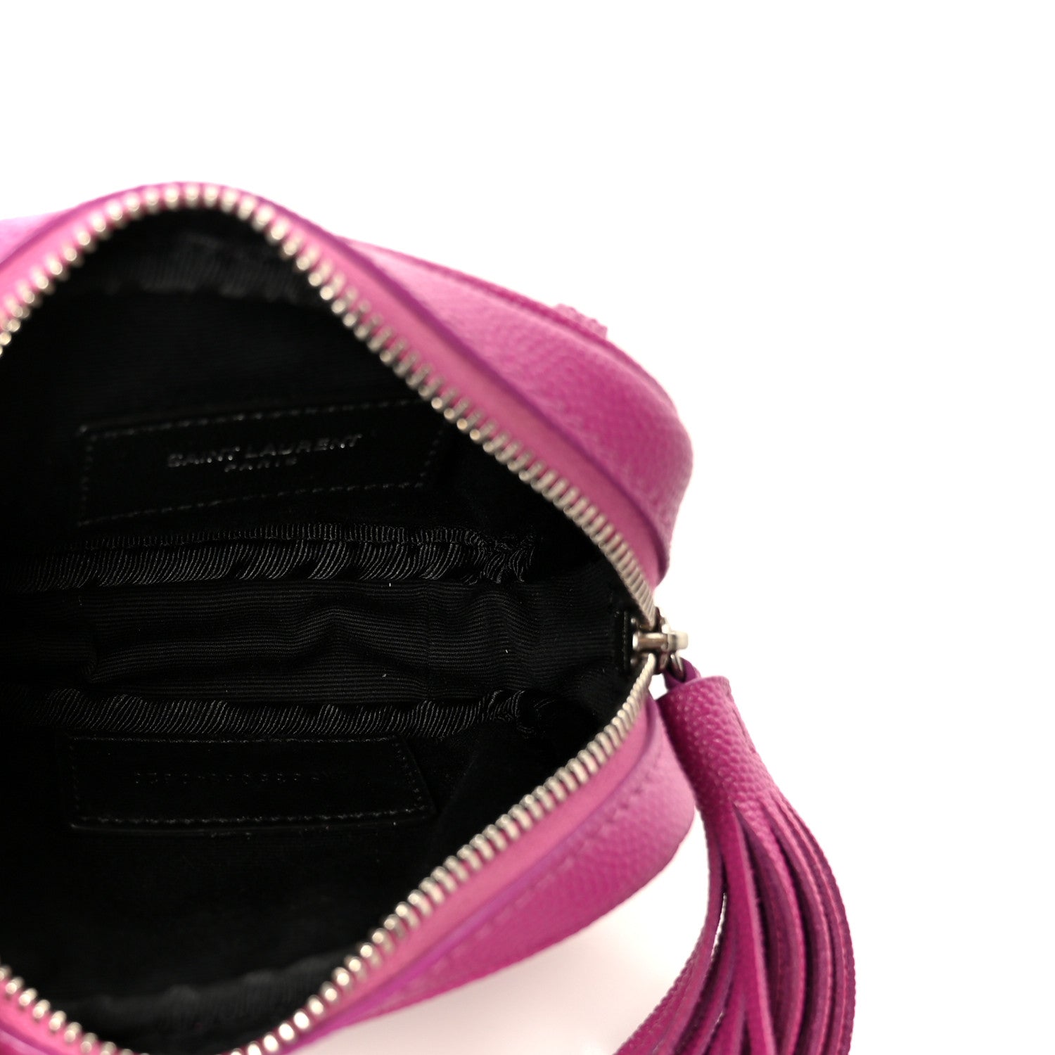Saint Laurent Grain De Poudre Matelasse Monogram Baby Lou Camera Bag Electric Fuxia 5 of 11