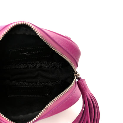 Saint Laurent Grain De Poudre Matelasse Monogram Baby Lou Camera Bag Electric Fuxia 5 of 11