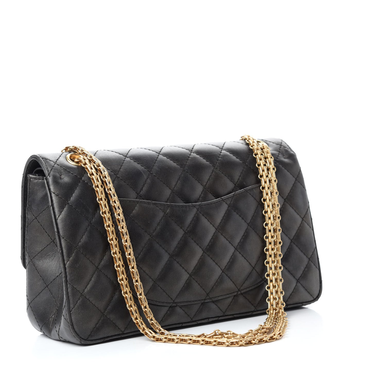 Metallic Calfskin Quilted 2.55 Reissue 226 Flap Charcoal