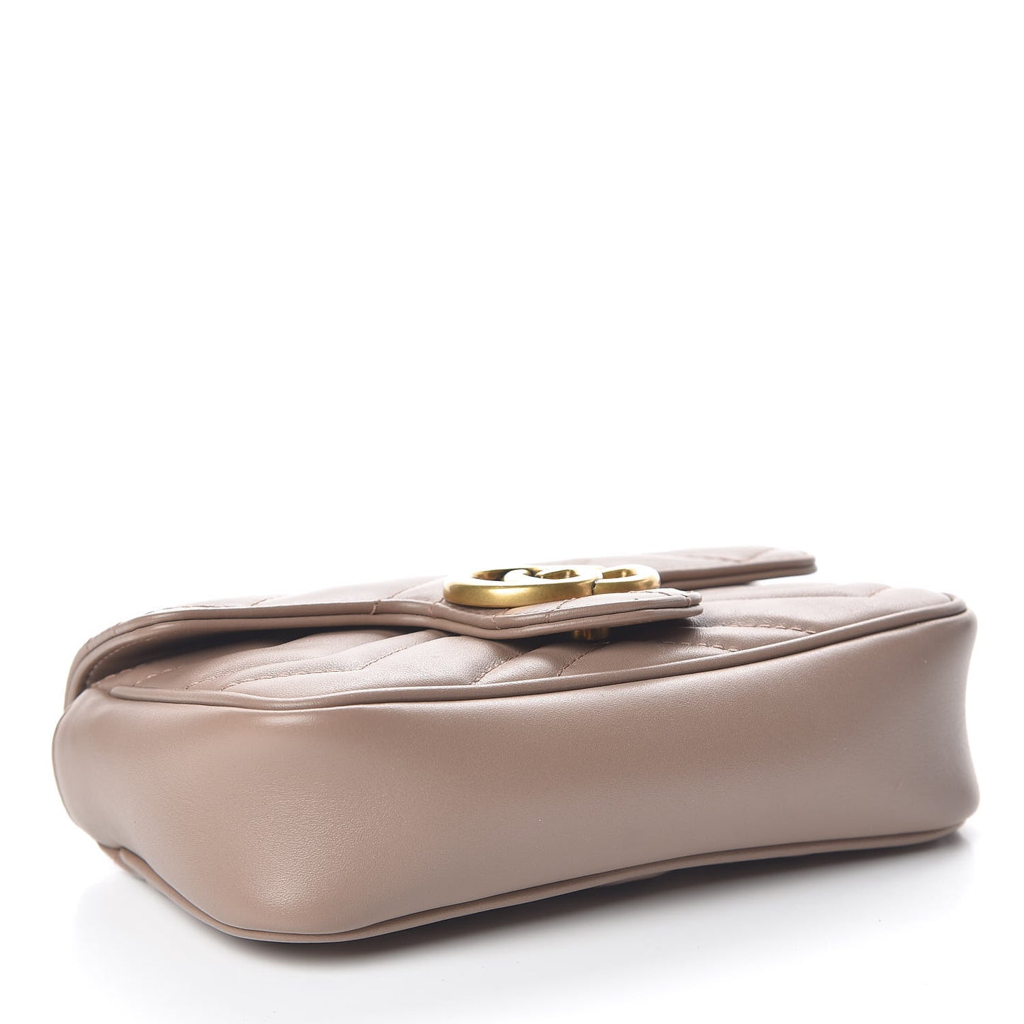 Calfskin Matelasse Super Mini GG Marmont Shoulder Bag Porcelain Rose