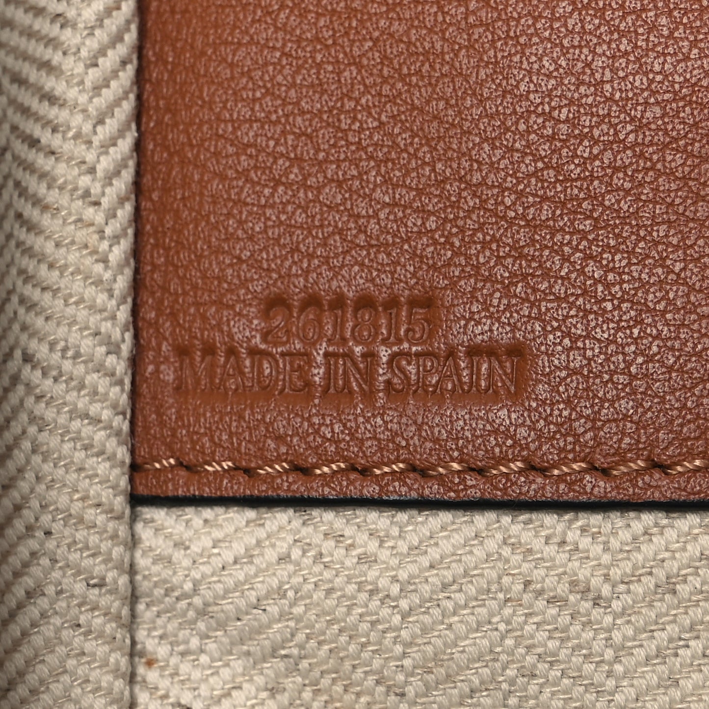 Calfskin Stripe Medium Hammock Shoulder Bag Tan Brown
