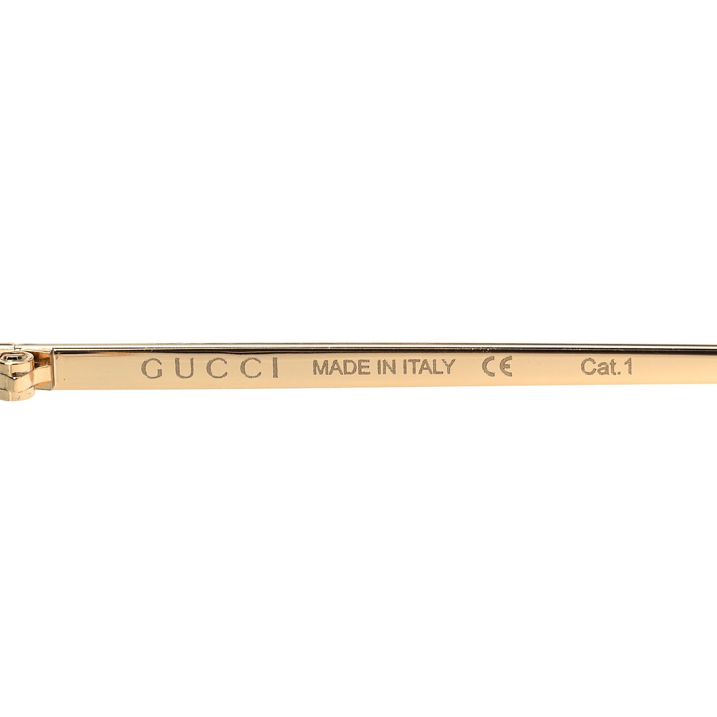 Metal Oversized Round Sunglasses GG0252S Gold Green
