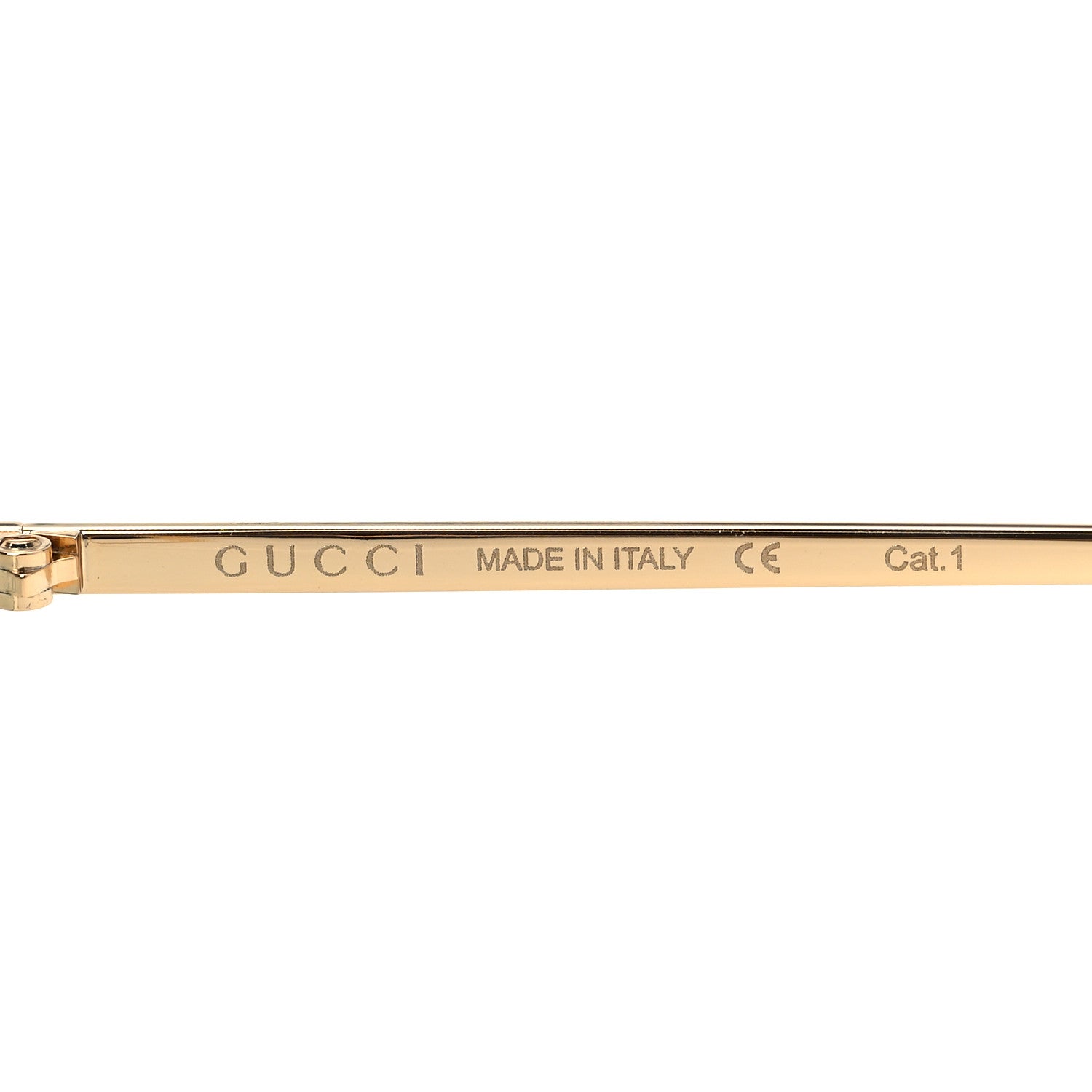 Gucci Metal Oversized Round Sunglasses GG0252S Gold Green 7 of 8