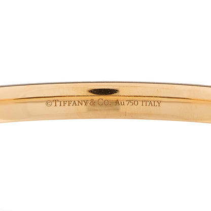 Tiffany 18K Rose Gold Diamond T Hinged Pave Bracelet 4 of 5