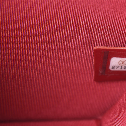 Chanel Lambskin Quilted CC Flap Red 9 of 11