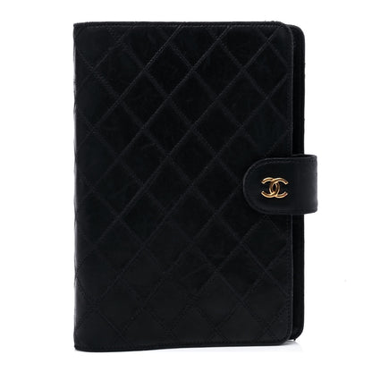 Chanel Lambskin Quilted Agenda Cover Black 1 of 5
