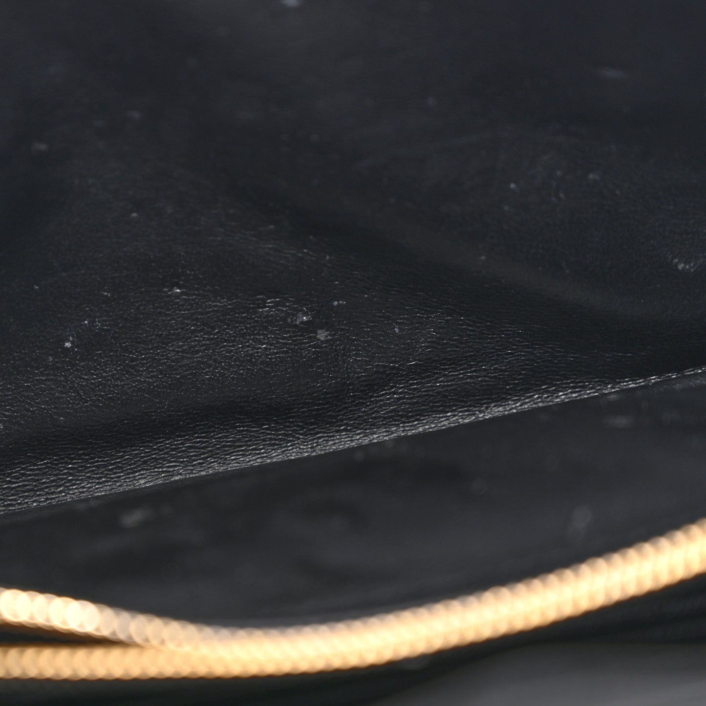 Grain De Poudre Matelasse Chevron Monogram Chain Wallet Black