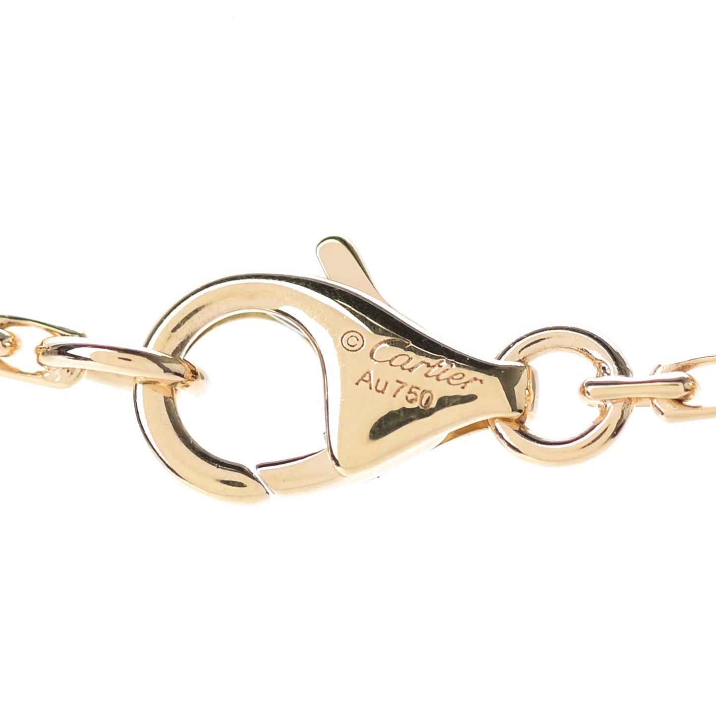 18K Yellow Gold Diamond Interlocking LOVE Necklace