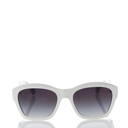 Chanel Acetate Metal Square Folding Sunglasses 6055-B White 2 of 12