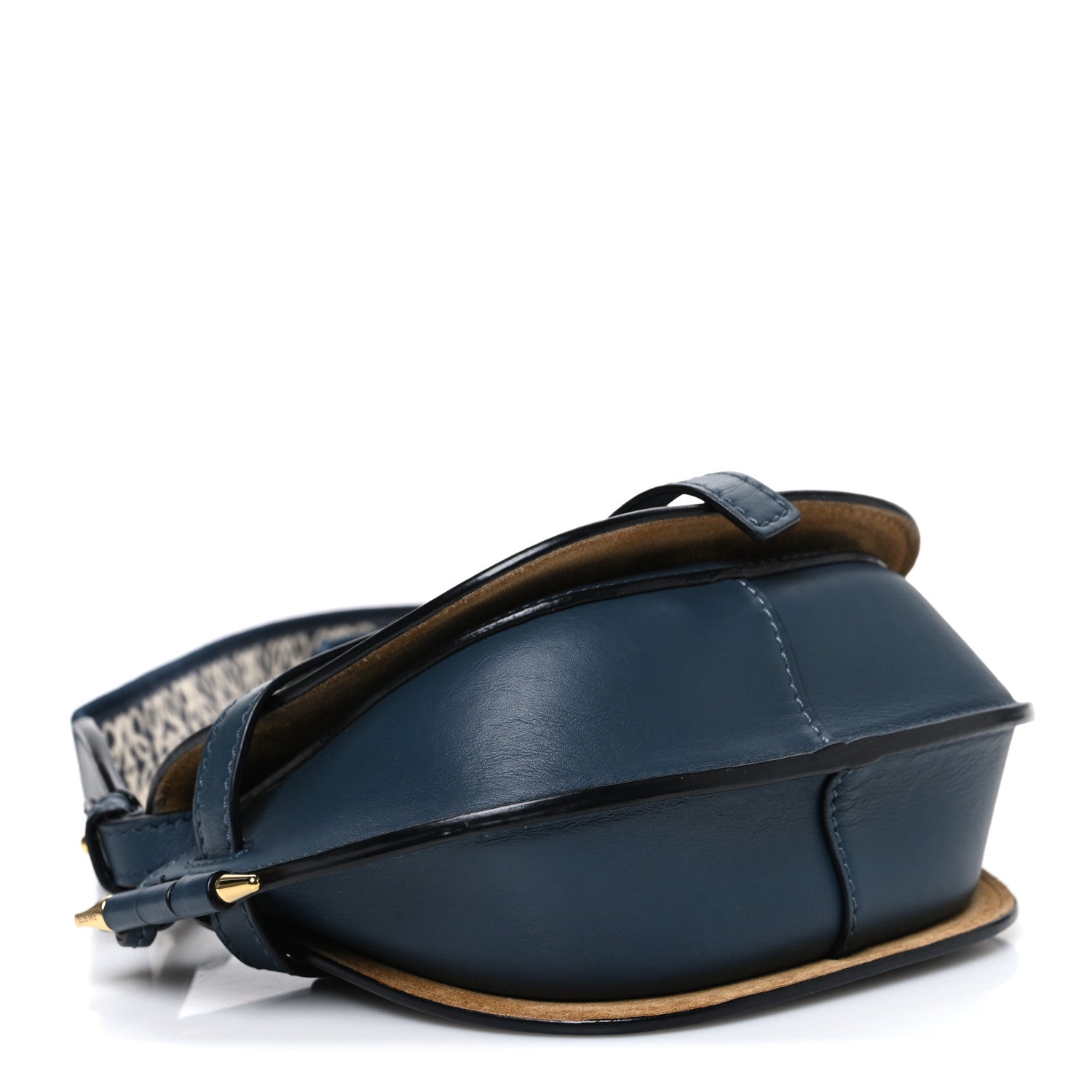 LOEWE ゲートバッグミニ Loewe Calfskin Jacquard Mini Gate Crossbody Bag Onyx Blue 1845209