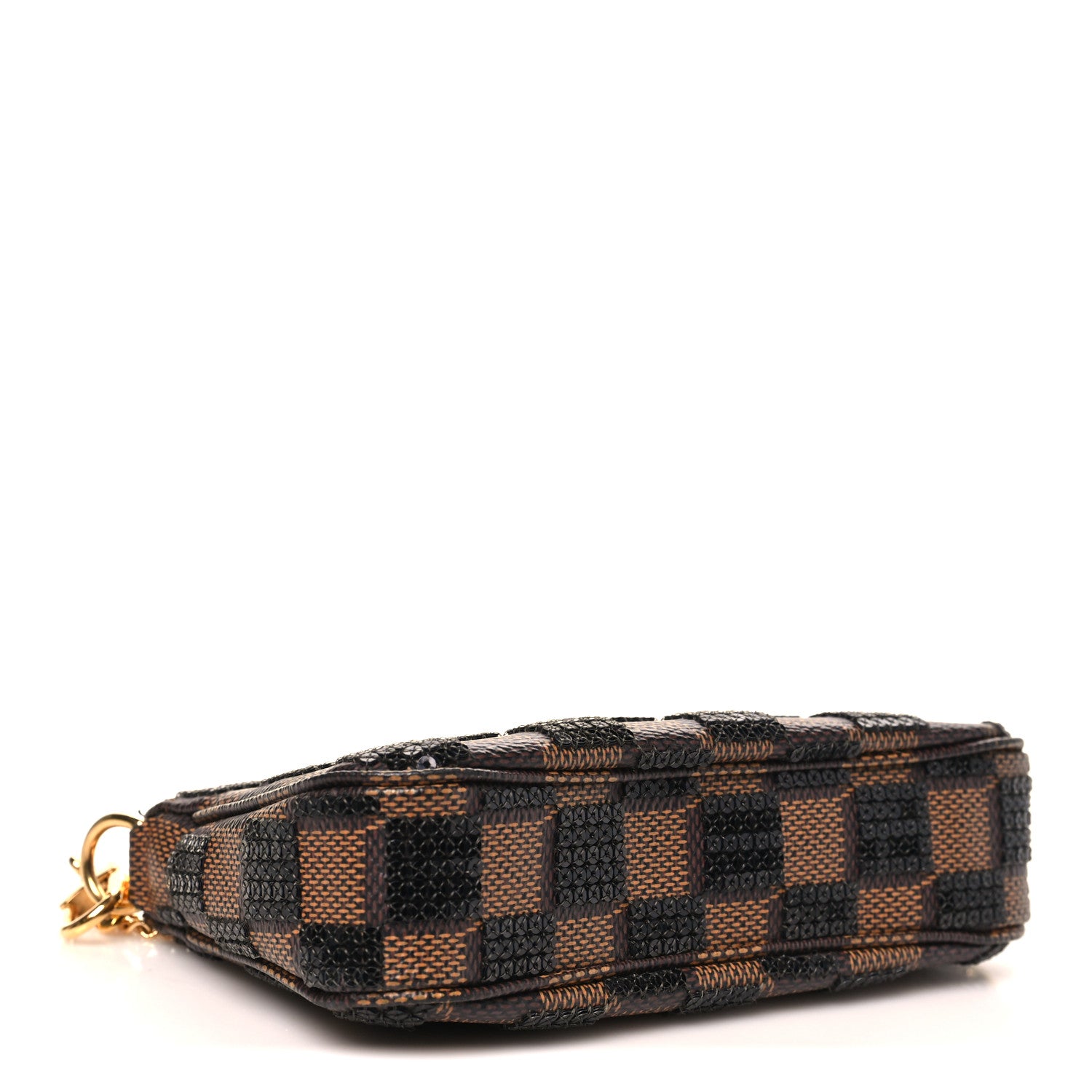Louis Vuitton Damier Paillettes Mini Pochette Accessories Black 3 of 8