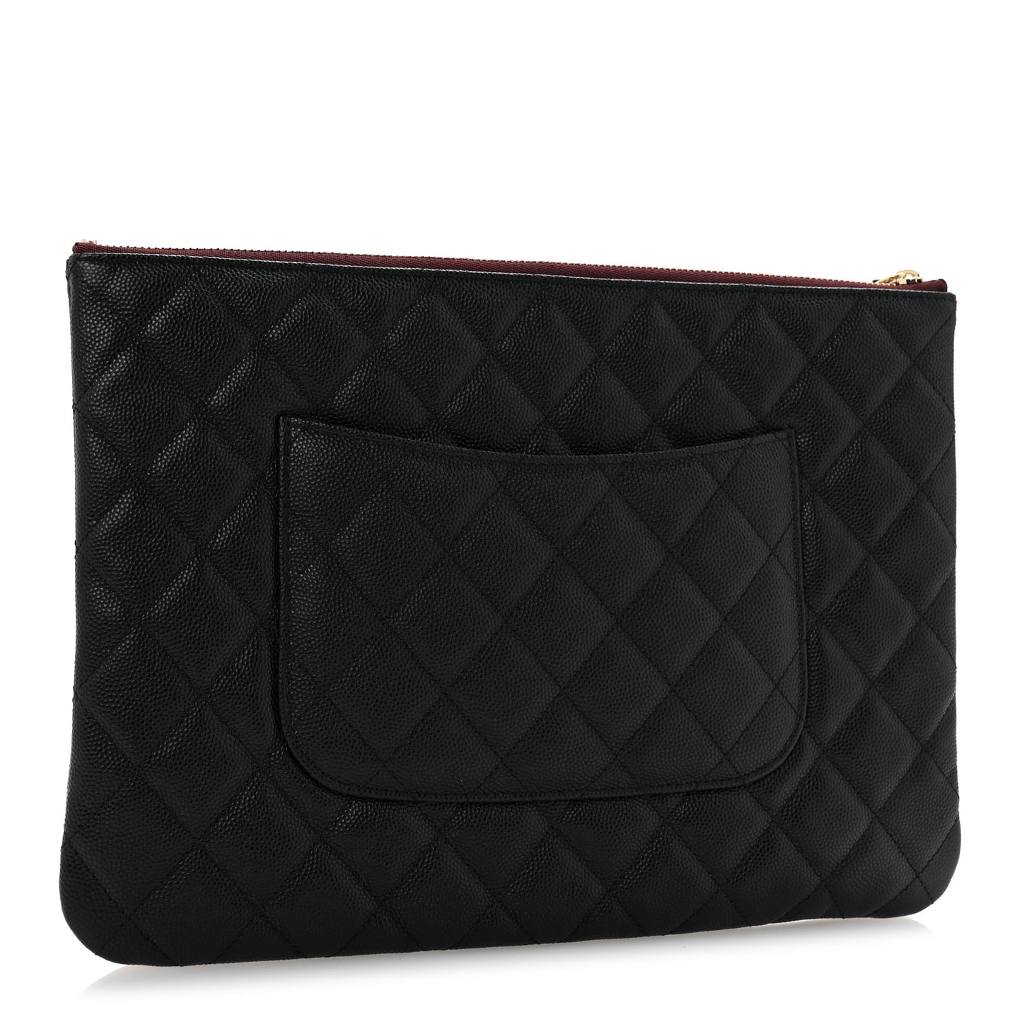 Caviar Quilted Medium Cosmetic Case Black