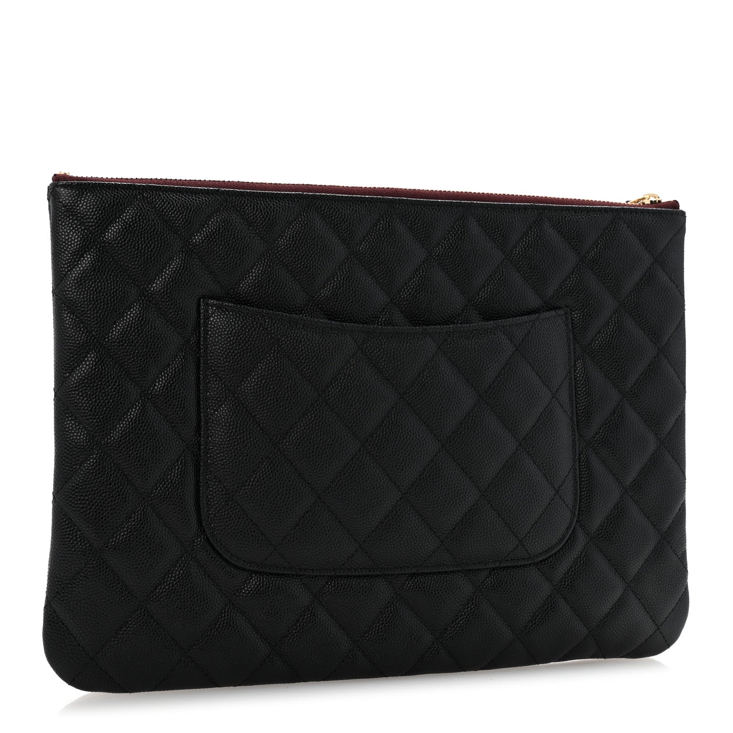 Chanel Caviar Quilted Medium Cosmetic Case Black 3 of 9