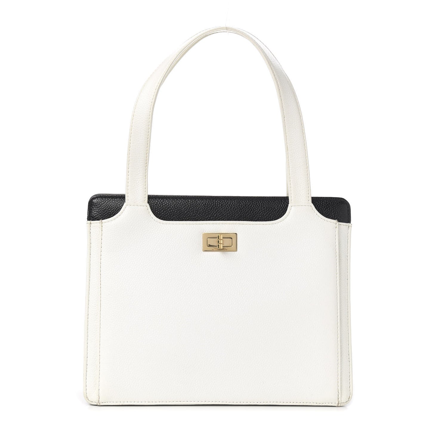 Caviar Mademoiselle Shoulder Bag Black White